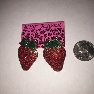 Betsy Johnson Strawberry Stud Earrings